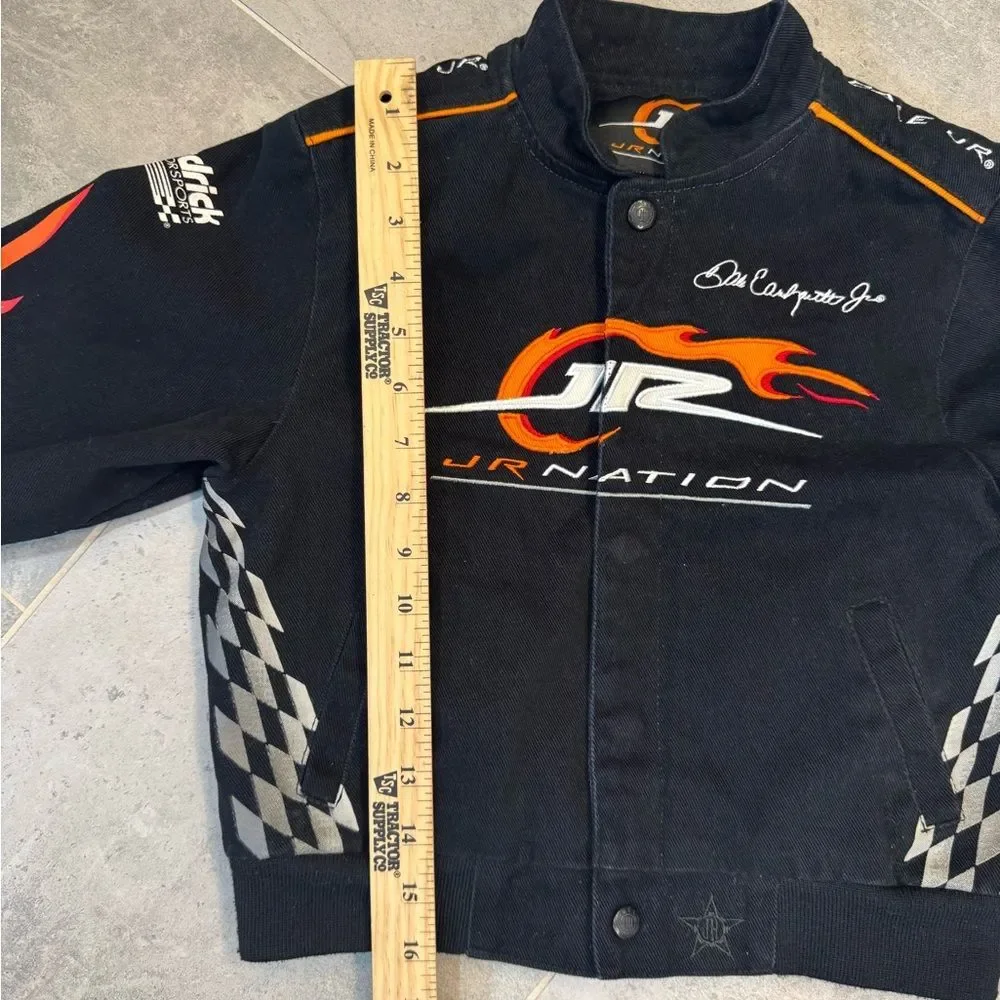 JR Nation NASCAR Dale Earnhardt Jr. Kids Racing Jacket Size 5 Black Youth Coat